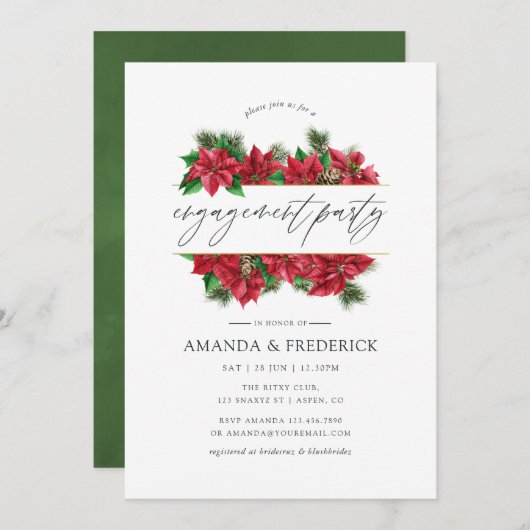 Waterverf kerstfeestdag kaart (Voorkant / Achterkant)