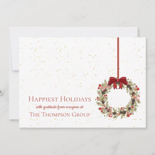 Waterverf kerstfeestdag kaart (Voorkant)