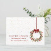 Waterverf kerstfeestdag kaart (Staand voorkant)