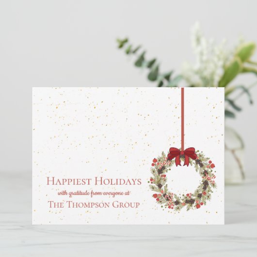 Waterverf kerstfeestdag kaart (Staand voorkant)