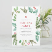 Waterverf kerstfeestdag kaart (Staand voorkant)