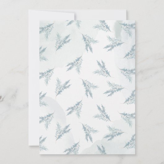 Waterverf kerstfeestdag kaart (Achterkant)