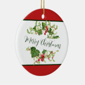 Waterverf kerstfeestdag keramisch ornament (Rechts)