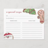 Waterverf kerstfeestdag koekjesrecept briefkaart (Voorkant)