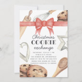 Waterverf kerstfeestdag Koekjesruilpartij Kaart (Voorkant)