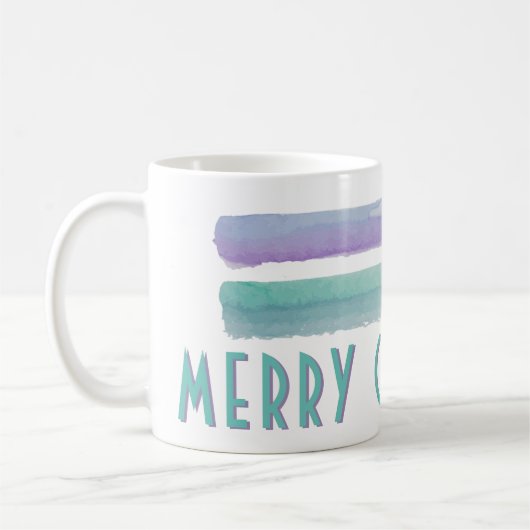 Waterverf kerstfeestdag koffiemok (Links)