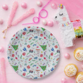 Waterverf kerstfeestdag papieren bordje (Feest)