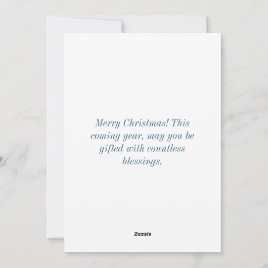 Waterverf kerstfeestdag Religieuze feestdag C Feestdagenkaart (Achterkant)