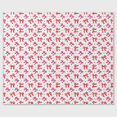 Waterverf kerstfeestdag roodrobots cadeaupapier (Vlak)