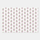 Waterverf kerstfeestdag roze bomen inpakpapier vel (Voorkant 3)