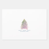 Waterverf kerstfeestdag roze bomen inpakpapier vel (Voorkant)