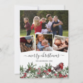 Waterverf Kerstfeestdag voor feestdag Feestdagenkaart (Voorkant)