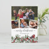 Waterverf Kerstfeestdag voor feestdag Feestdagenkaart (Staand voorkant)