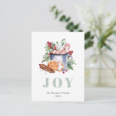 Waterverf kerstfeestdagen Briefkaart (Staand voorkant)