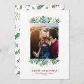 Waterverf kerstfeestelijke brief feestdagenkaart (Voorkant / Achterkant)