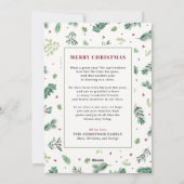 Waterverf kerstfeestelijke brief feestdagenkaart (Achterkant)