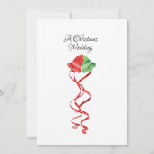 Waterverf kerstfeestelijke repetitie diner kaart (Achterkant)