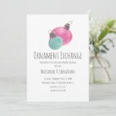 Waterverf kerstfeestelijke sierenruil kaart (Staand voorkant)