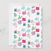 Waterverf kerstfeestelijke sierenruil kaart (Achterkant)