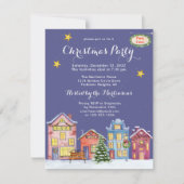 Waterverf kerstfeestelijke uitnodiging voor het sn (Voorkant)