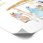 Waterverf kerstfeestscène poster (Hoek)