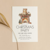 Waterverf kerstfeestuitnodiging kaart