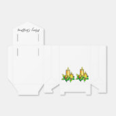 Waterverf kerstfeestvieren bedankdoosjes (Uitgevouwen)