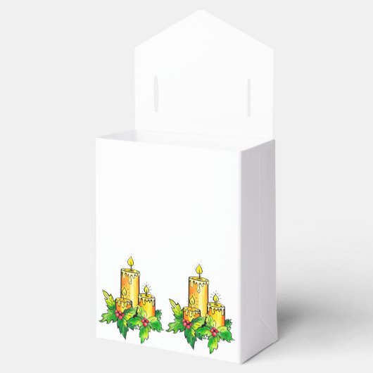 Waterverf kerstfeestvieren bedankdoosjes (Geopend)