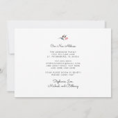 Waterverf kerstflank nieuw adres voor flesje aankondiging (Achterkant)