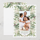 Waterverf kerstflesjes feestdag fotokaart kaart (Voorkant / Achterkant)