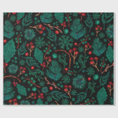 Waterverf kerstflessenpakpapier cadeaupapier (Vlak)