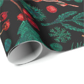 Waterverf kerstflessenpakpapier cadeaupapier (Rol Hoek)