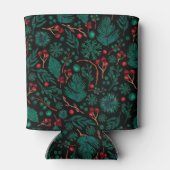 Waterverf kerstflessenpatroon | KOELBOX Blikjeskoeler (Achterkant)