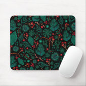 Waterverf kerstflessenpatroon | Mousepad Muismat (Met muis)