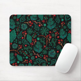 Waterverf kerstflessenpatroon | Mousepad Muismat