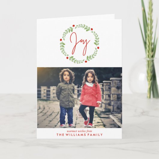 Waterverf kerstfoto feestdagen kaart (Voorkant)