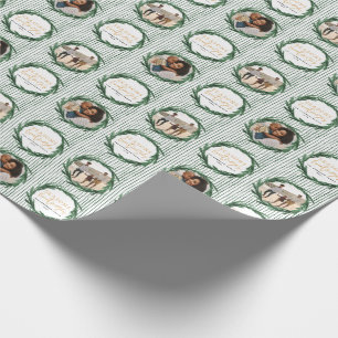 Waterverf - kerstfoto ' s met mest en stripe cadeaupapier