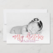 Waterverf kerstfoto Typografie Feestdagenkaart (Voorkant)