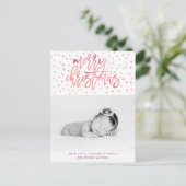 Waterverf kerstfoto Typografie Feestdagenkaart (Staand voorkant)