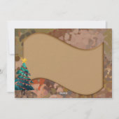 Waterverf kerstfotocollage gepersonaliseerd feestdagenkaart (Achterkant)