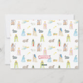 Waterverf kerstfotokaart nationaliteit feestdagenkaart (Achterkant)