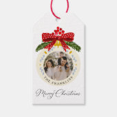 Waterverf kerstfoto's cadeau Label Cadeaulabel (Voorkant)