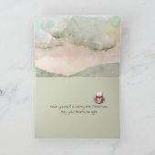 Waterverf kerstgebergte feestdagen kaart (Binnen)