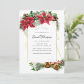 Waterverf kerstgeometrisch Vrijgezellenfeest Kaart (Staand voorkant)