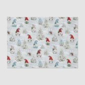Waterverf kerstgnomen tissuepapier (Voorkant)