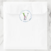 Waterverf kerstgnoom. ronde sticker (Tas)