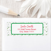 Waterverf kerstgolfclubs en Tennis-racks Etiket (Insitu)