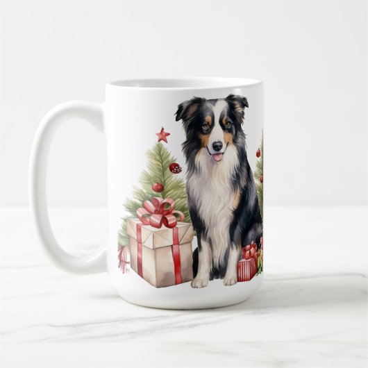 WATERVERF KERSTGRENS COLLIE DOG KOFFIEMOK (Links)