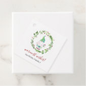 Waterverf kerstgrint bedankjes labels (In situ)