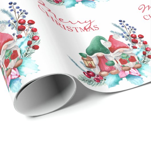 Waterverf kerstgrint cadeaupapier (Rol Hoek)